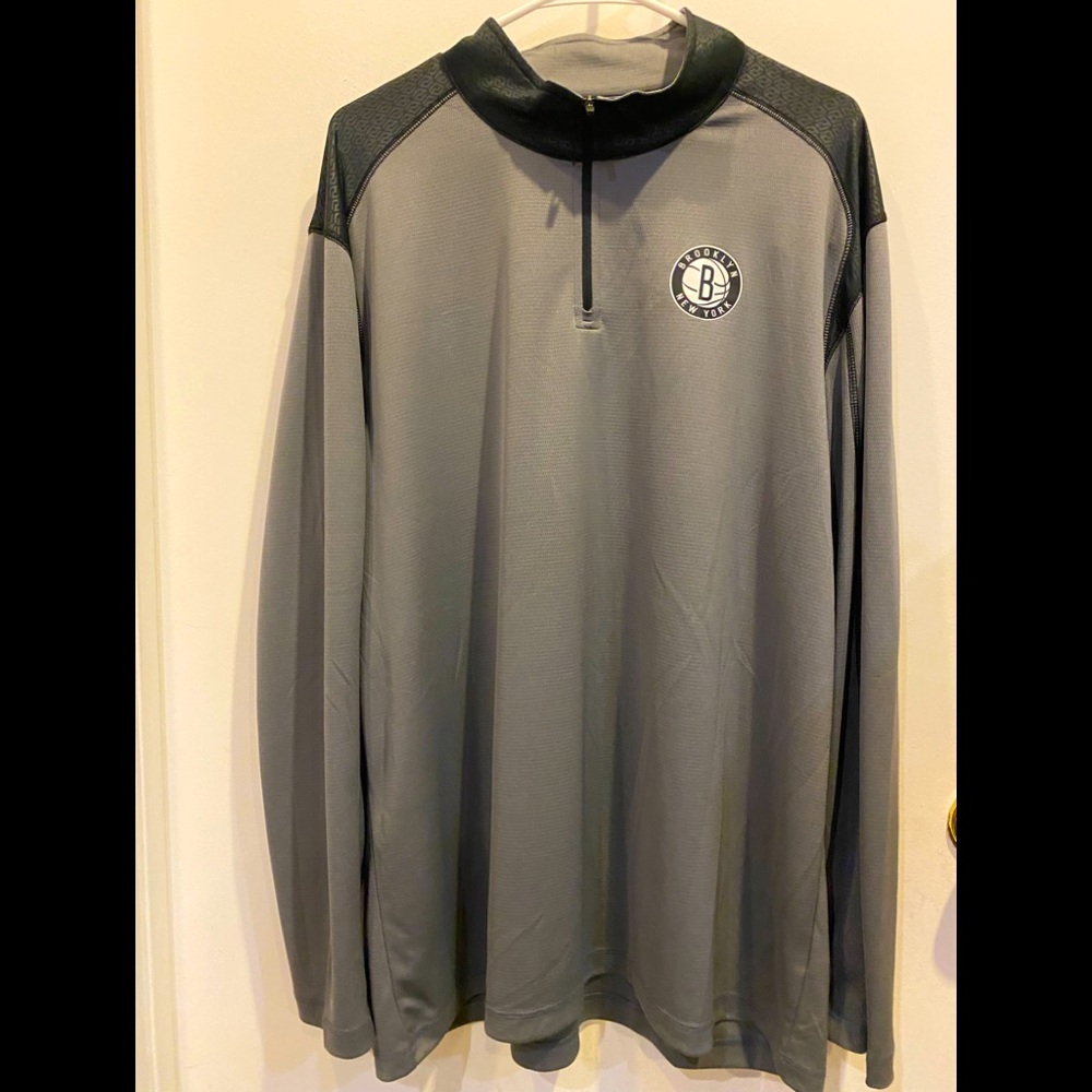 Majestic NBA Brooklyn Nets Gray Black TX3 Cool 2XL